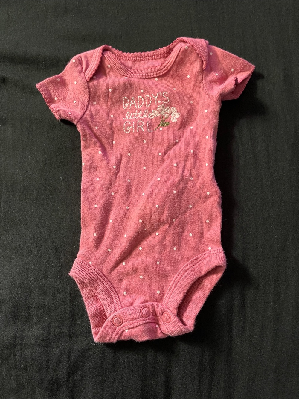 Carter's Pink Polka Dot 'Daddy's Little Girl' Bodysuit